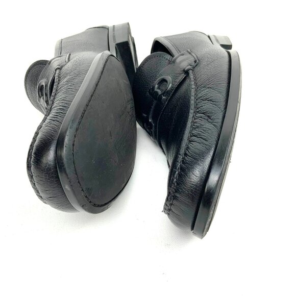 SALVATORE FERRAGAMO  Faraone Embossed Black Leather Loafers Size 13D - Picture 7 of 16
